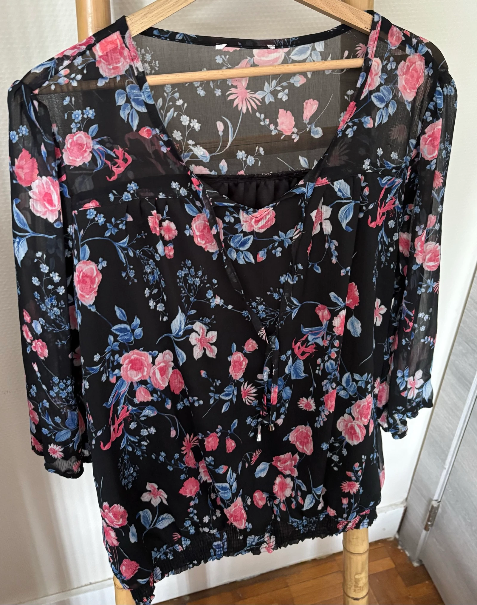 🌸 Blusa fluida con flores - Talla 5 (44-46) – photo 5